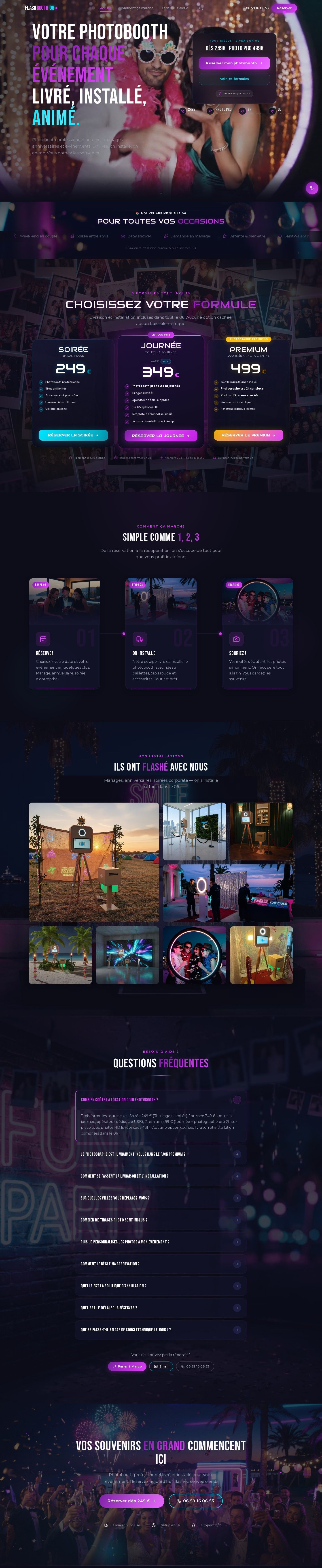 Capture pleine page du site FlashBooth 06